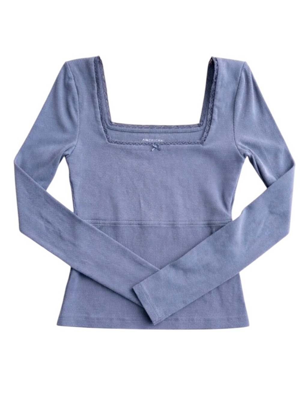 American Eagle - Square Neck Long Sleeve Top - Size Small